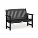 preview thumbnail 25 of 40, Lehigh 4-foot Eco-friendly Synthetic Wood Garden Bench Black