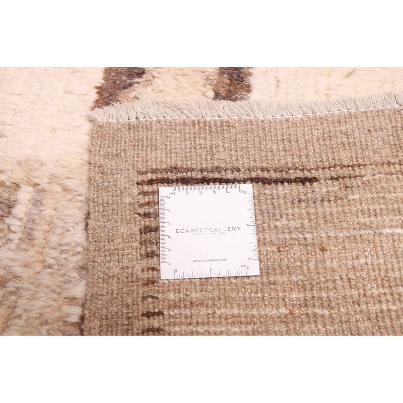 ECARPETGALLERY Hand-knotted Pak Finest Marrakesh Cream Wool Rug - 8'8 x 11'11