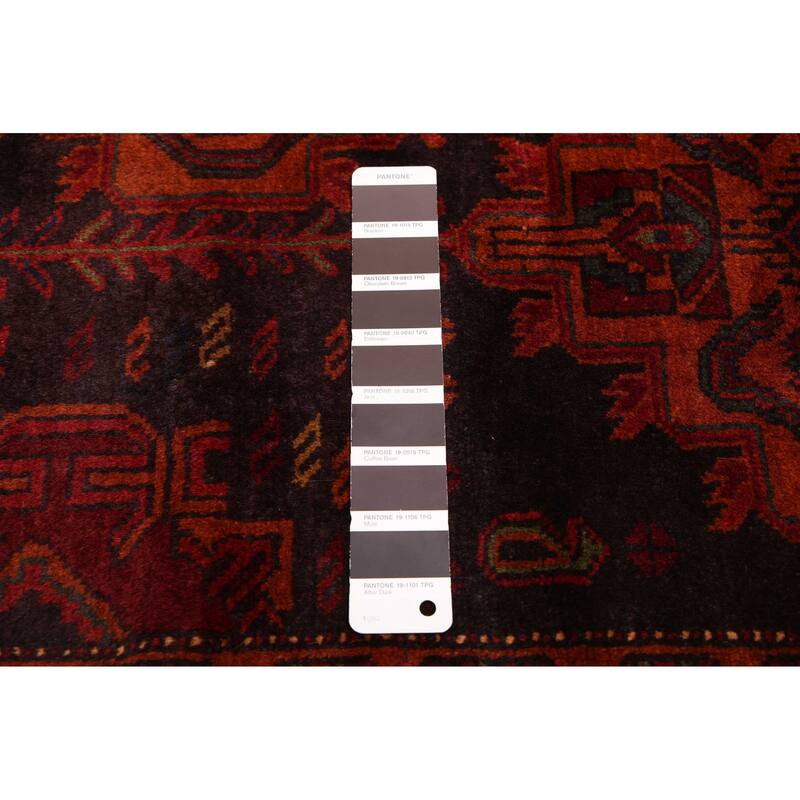 ECARPETGALLERY Hand-knotted Teimani Black, Rust Wool Rug - 4'1 x 6'4
