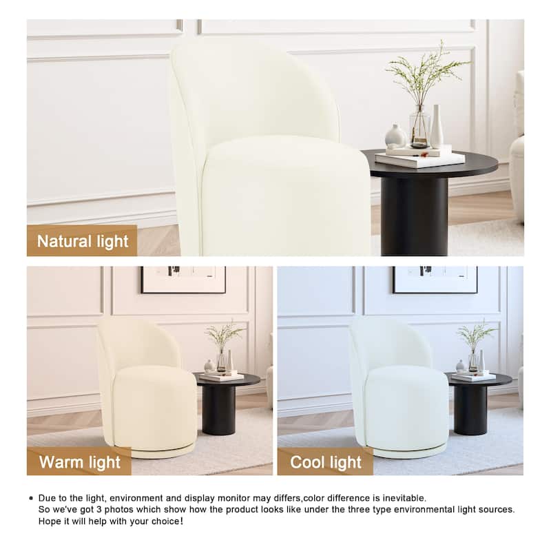 UIXE Modern Upholstered Swivel Armless Side Dining Chairs