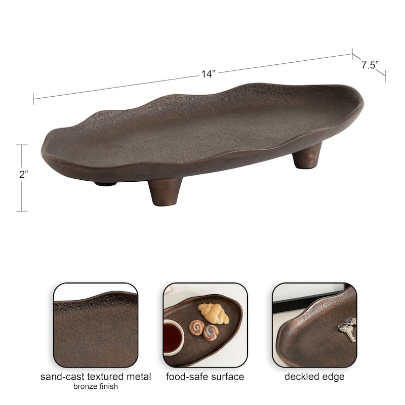 Kate and Laurel Alessia Oval Decorative Tray