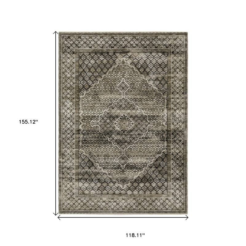 HomeRootsMedallion Traditional Rectangle Area Rug