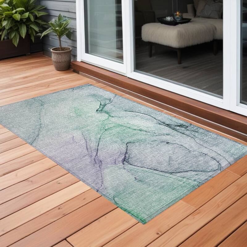 Alto Unique Abstract Weather Resistant Classic Meets Modern Outdoor Rug - 3' x 5' - Multi