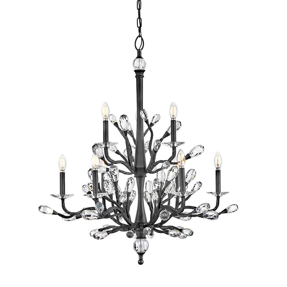 Fredrick Ramond FR46809 Eve 9 Light 33" Wide LED Crystal Candle Style