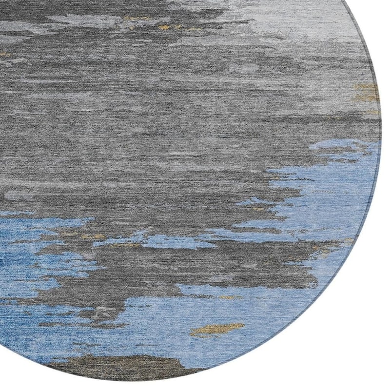 HomeRoots Abstract Transitional Rectangle Outdoor Rug