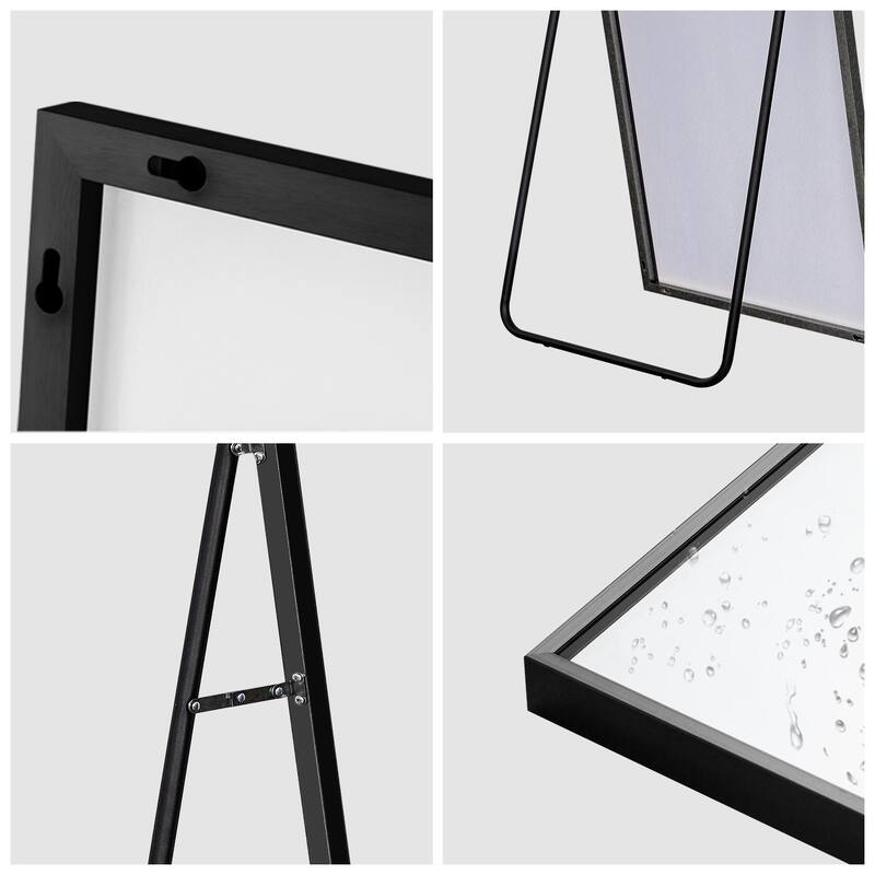 Simple Oversized Thin Aluminum Alloy Modern Full Length Mirror