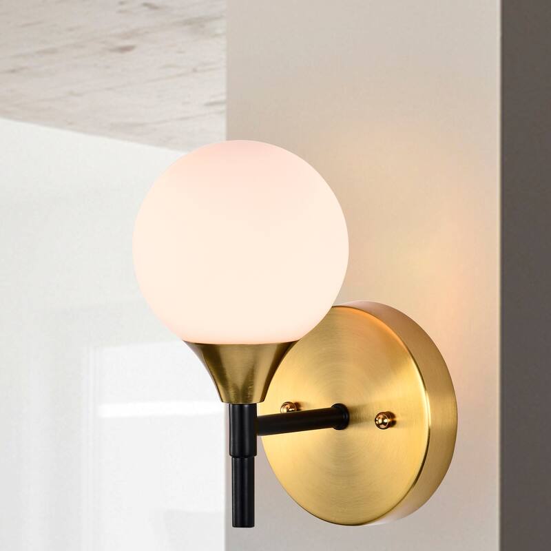 Solaya Single Light Wall Sconces Brass Finished
