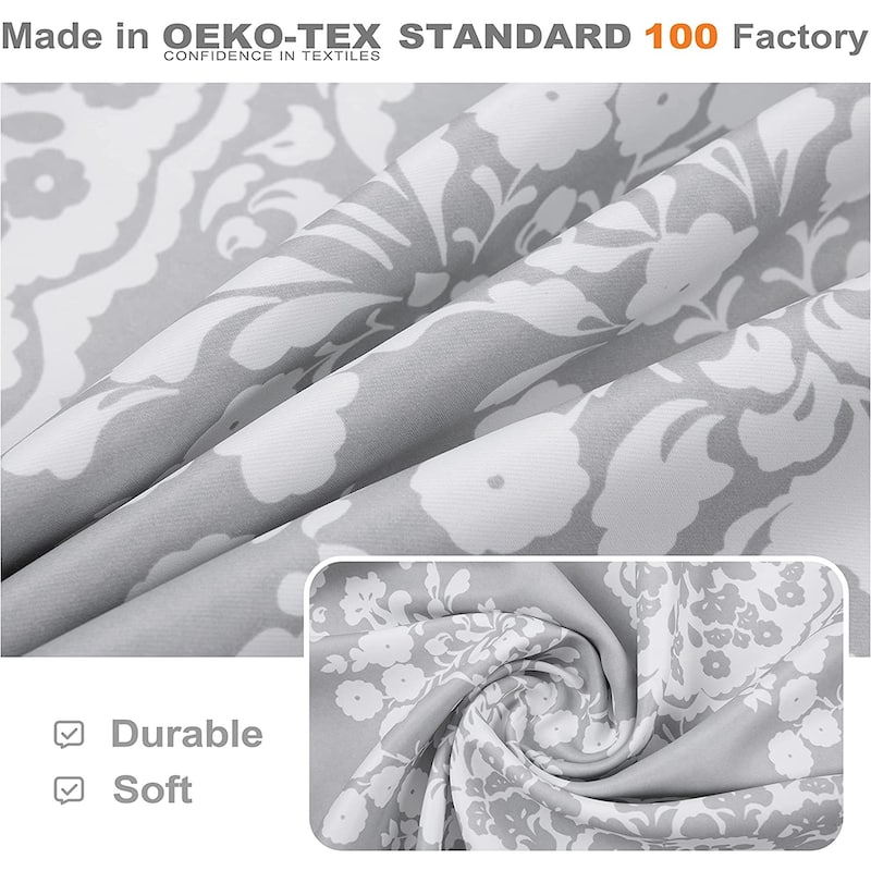 The Curated Nomad Alameda Pastel Damask Room Darkening Curtain Panel Pair