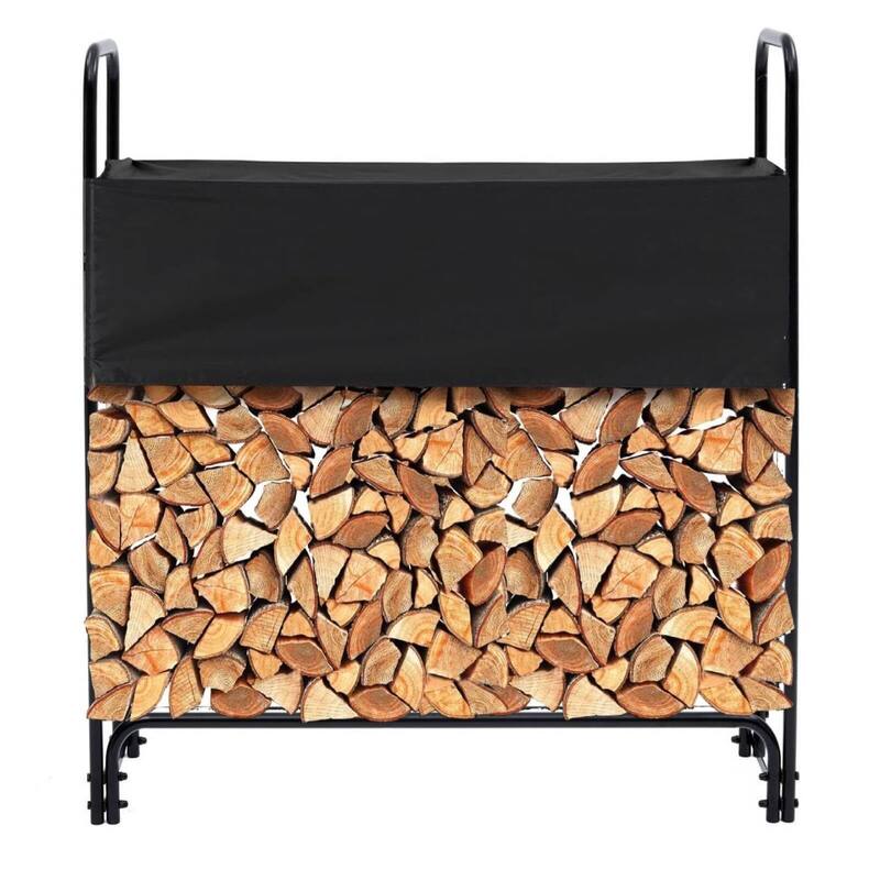 Outdoor Firewood Rack with Cover - 4.3FT