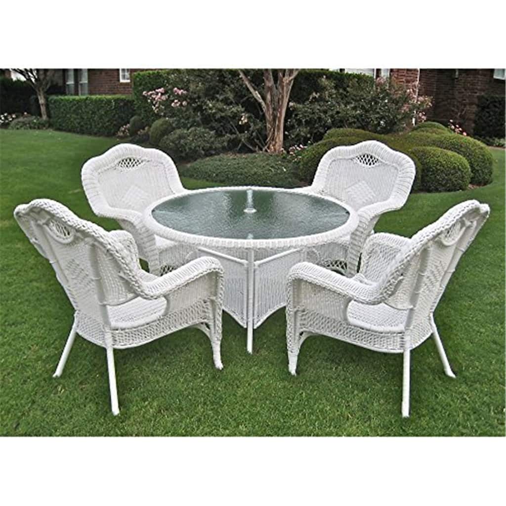 Outdoor Dining Set Patio Furniture Wicker Conversation Set for 4
