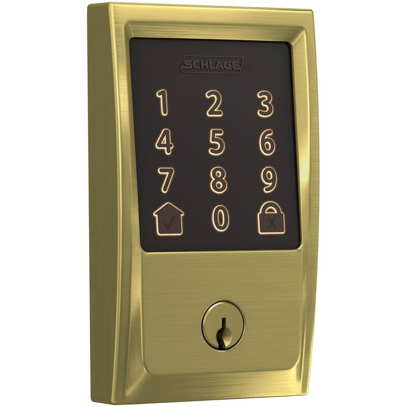 Schlage Encode WiFi Enabled Electronic Keypad Deadbolt with Century - Satin Brass