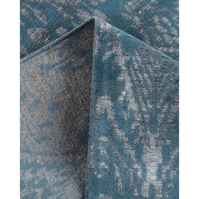 Ikat One-of-a-Kind Hand-Knotted Area Rug - Gray, 8' 10" x 12' 3" - 8' 10" x 12' 3"