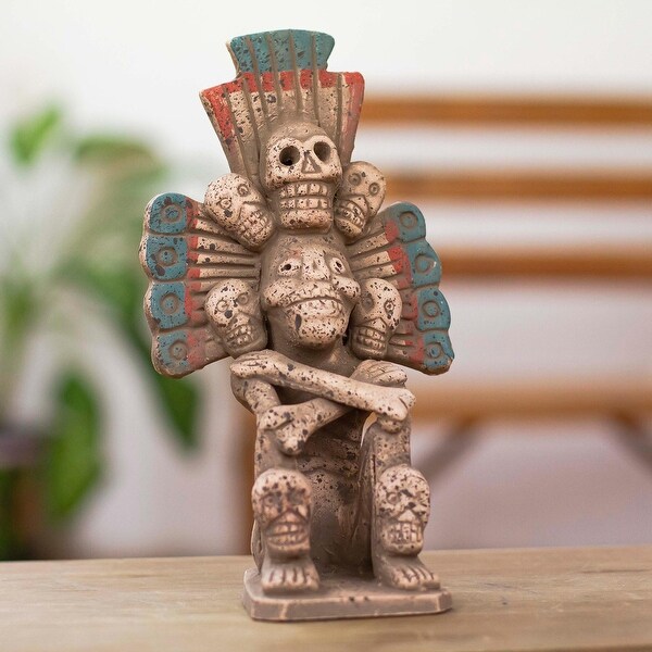 Novica Handmade Mixtec God Of The Underworld Ceramic Sculpture