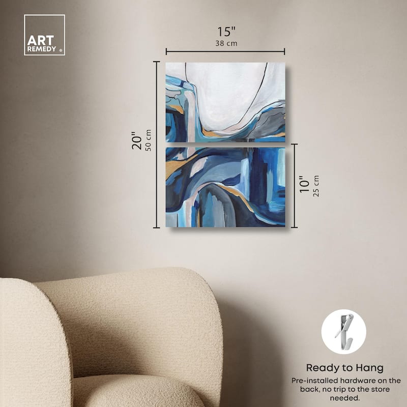 Mixture of Feelings Canvas Set of 2 by Art Remedy, Gallery Wrapped