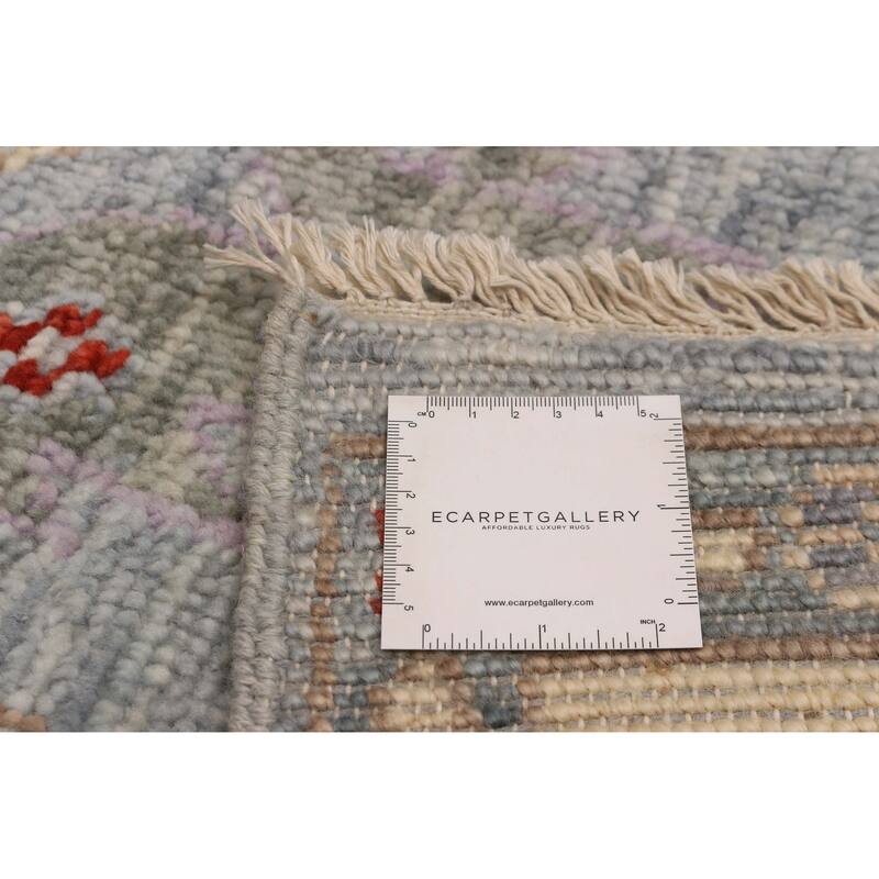ECARPETGALLERY Hand-knotted Modern Oushak Light Blue Wool Rug - 8' x 10'