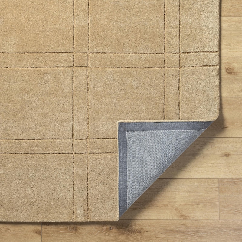 Keshaun Casual Solid Color Wool Area Rug