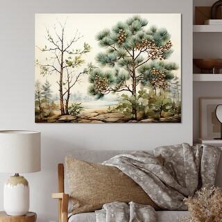 Designart "Pine Tree Pine Beauty I" Floral Canvas Prints - Bed Bath ...