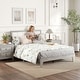 preview thumbnail 15 of 24, HOMCOM Full Size Bed Frame with Upholstered Headboard, Platform Bed Frame with Wooden Slats