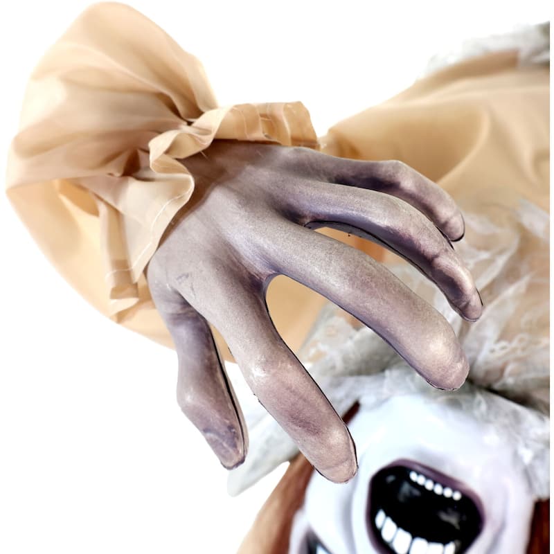 Haunted Hill Farm Haunted Hill Farm 3.4 ft. Touch-Activated Animated Possessed Backbend Lady Halloween Animatronic - Multi