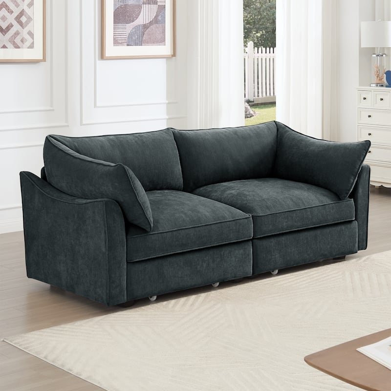 2-Seater Loveseat with Under-Seat Drawers