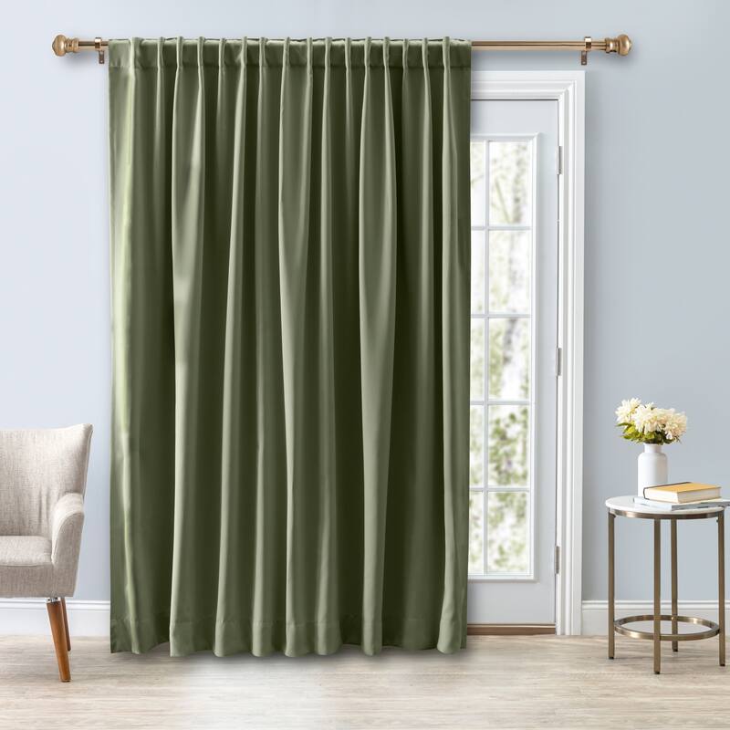 Gorgeous Ultimate BlackOut 2-Way Pocket Double Wide Curtain Panel - 112"W x 84"L - Sage