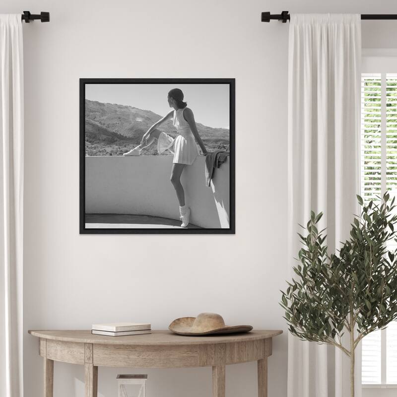Woman in Tennis Outfit, 1947 by Toni Frissell Framed Canvas Wall Art Print