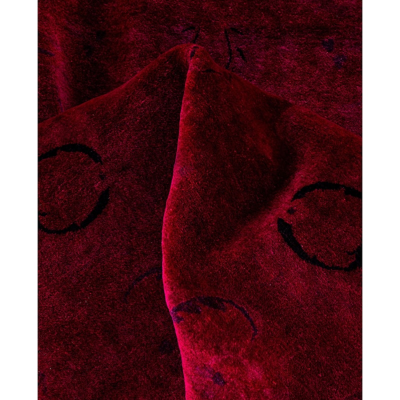 Overdyed One-of-a-Kind Hand-Knotted Area Rug - Pink - 9' 1" x 9' 1"