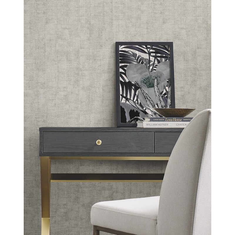 Warner Costello Pewter Distressed Wallpaper