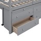 preview thumbnail 13 of 49, Low Loft Bed with Desk, 4 Drawers and Shelves