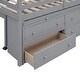 preview thumbnail 20 of 18, Twin Size Loft Bed Kids Bed with Retractable Desk and Drawers, Solid Wood with Lateral Portable Desk and Shelves