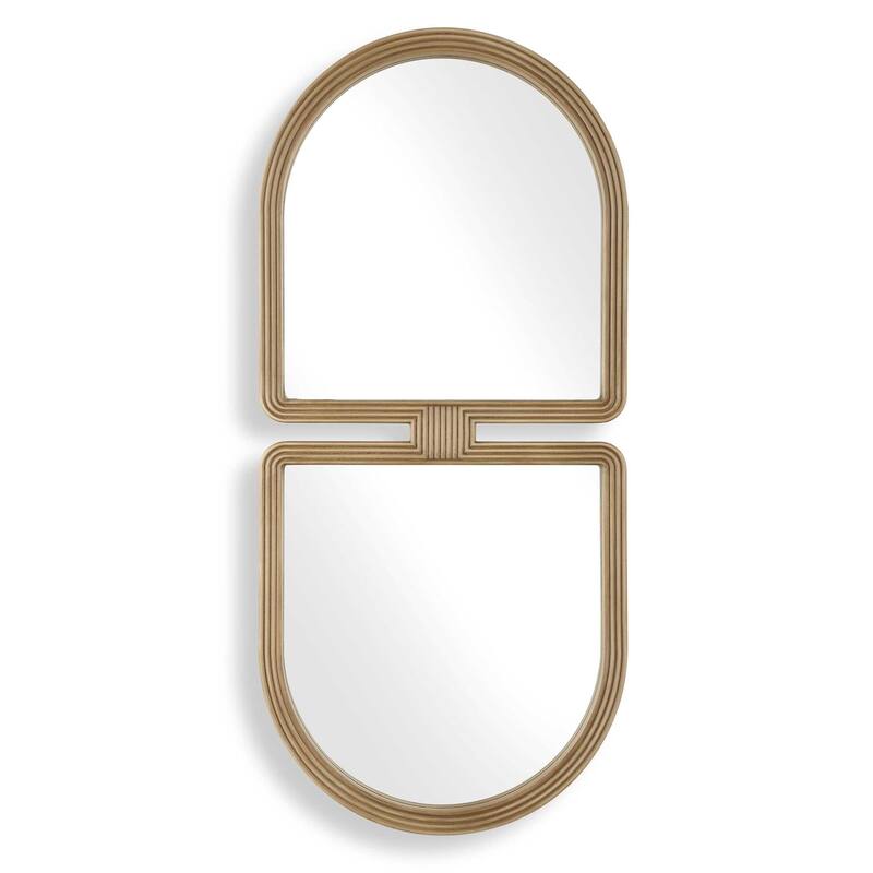 Uttermost 08282 Jacques 22"W x 47-1/2"H Arched Flat Wood Framed Accent - Antique Gold