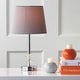 preview thumbnail 5 of 6, SAFAVIEH Lighting 16-inch Ashford Grey Shade Crystal Orb Table Lamp (Set of 2)
