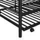 preview thumbnail 7 of 51, Industrial Design Twin Over Twin Bunk Bed,Versatile Metal Bunk Bed with Trundle,High Safety Guardrails,Easy-Glide Casters
