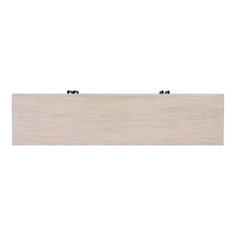 Furniture of America Durem Modern Solid Wood 4-Shelf Coffered Panel Dining Server