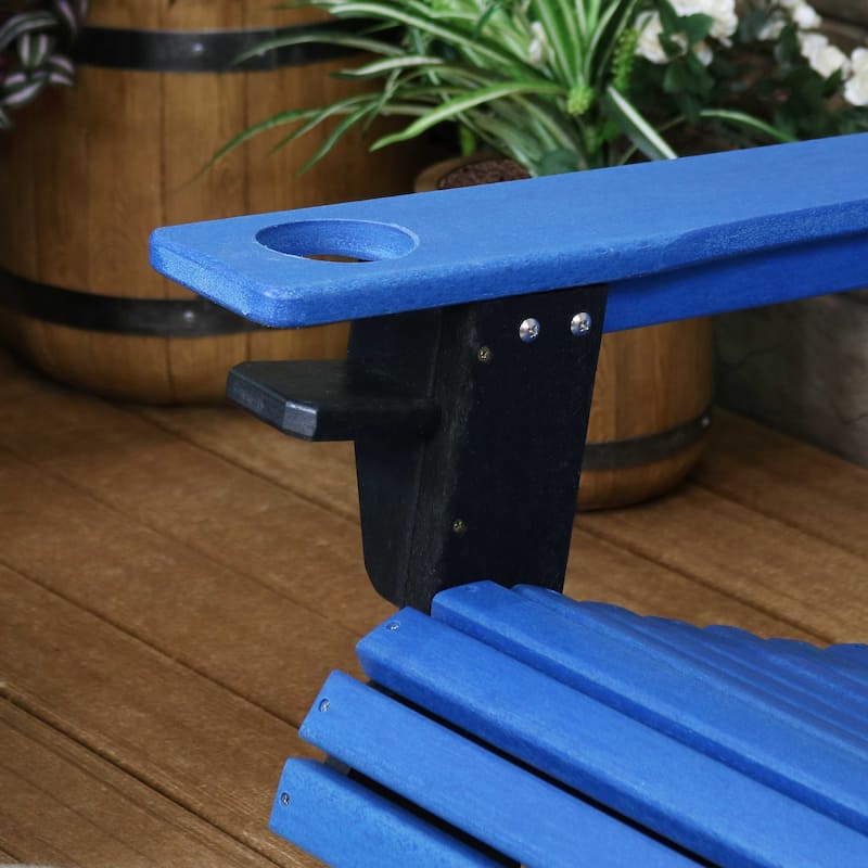 Sunnydaze All-Weather Outdoor Adirondack Chair with Drink Holder