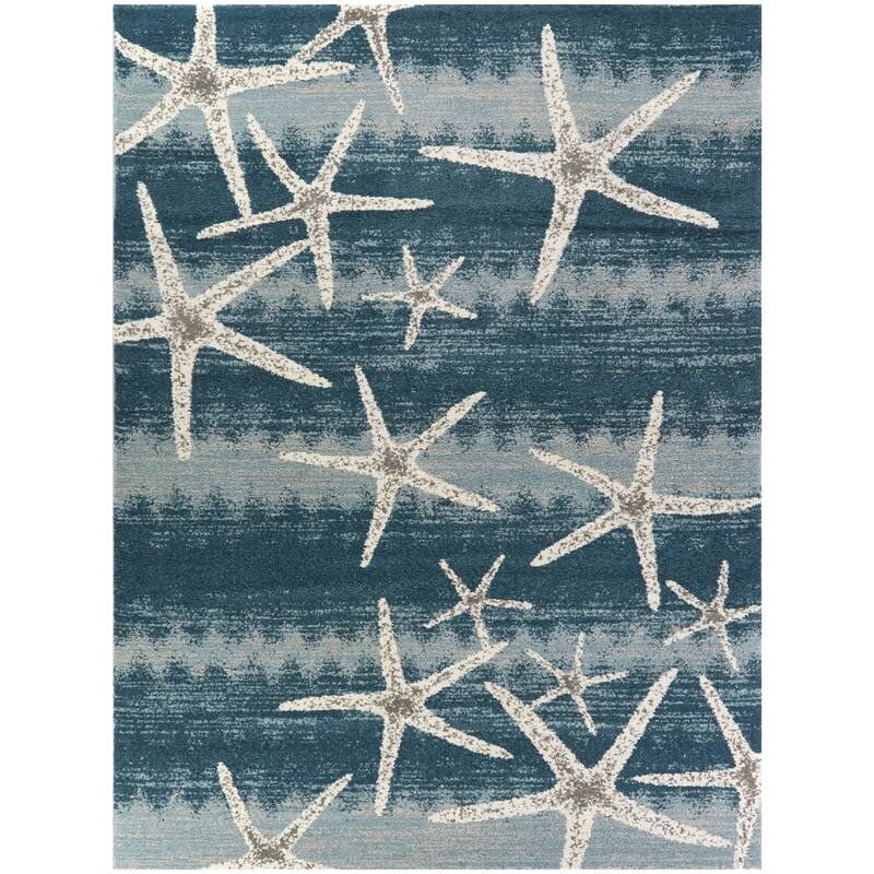 Martin Coastal Starfish Stripe Area Rug
