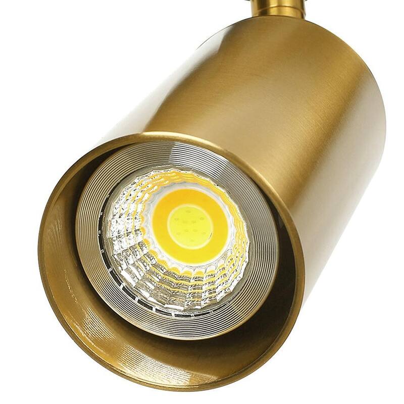 Modern Brass 1-Light Ceiling Spotlight - Adjustable