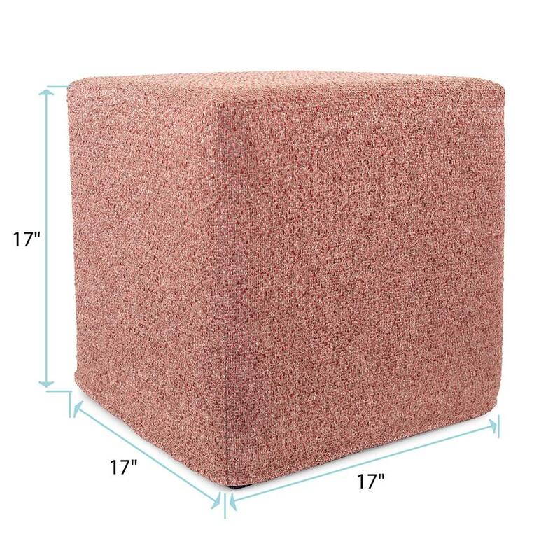 Allan Andrews No Tip Short Block Ottoman with Cover, Panama Collection