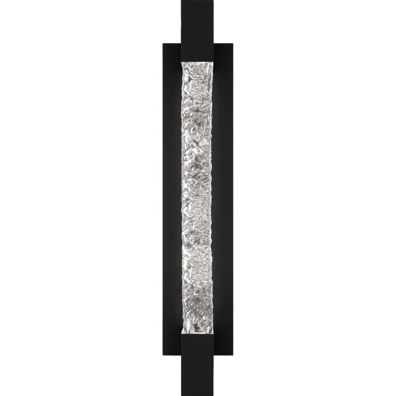 Matte Black LED Outdoor Wall Lantern from the Solace Collection