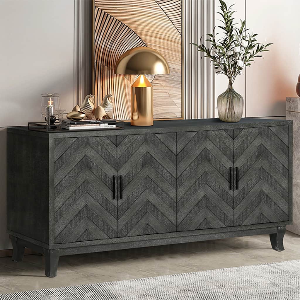 Accent Storage 4 Door Wooden Cabinets