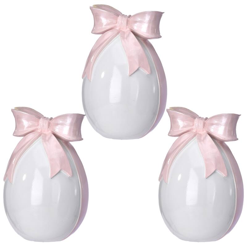 7.5" Resin Egg With Bowtie