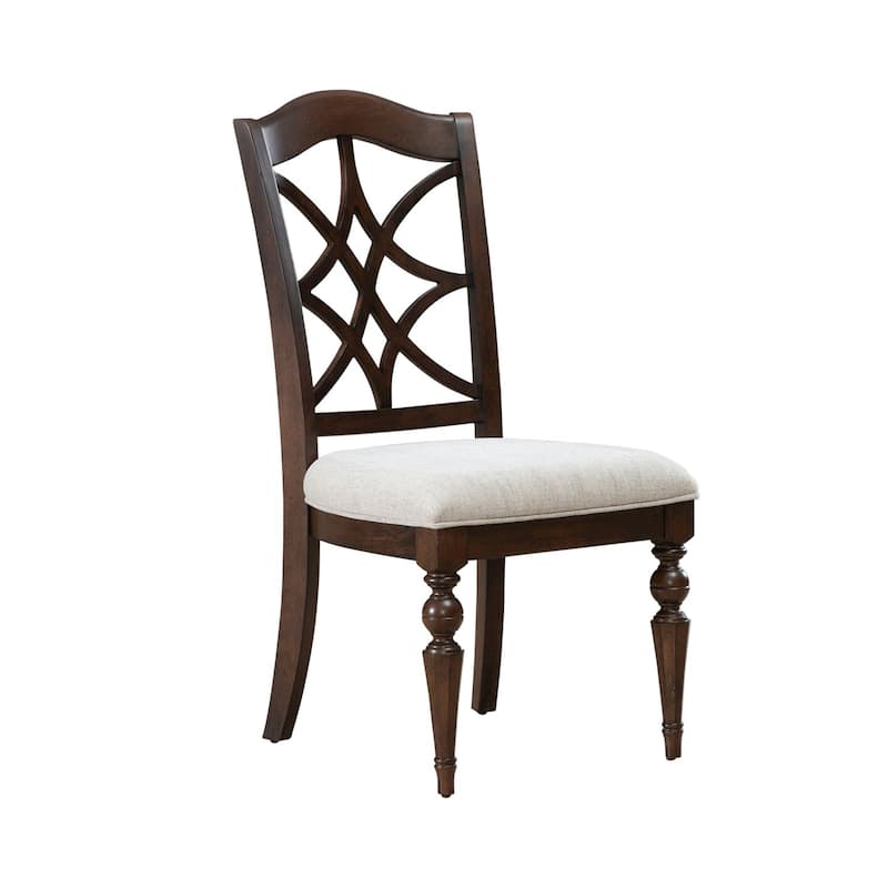 Arden Road Satin Cherry Dining Side Chairs with Splat Back Set of 2 - Width 20" x Depth 23" x Height 40"