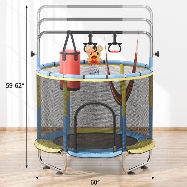 Kids Trampoline, 5FT Adjustable Toddler Trampoline with