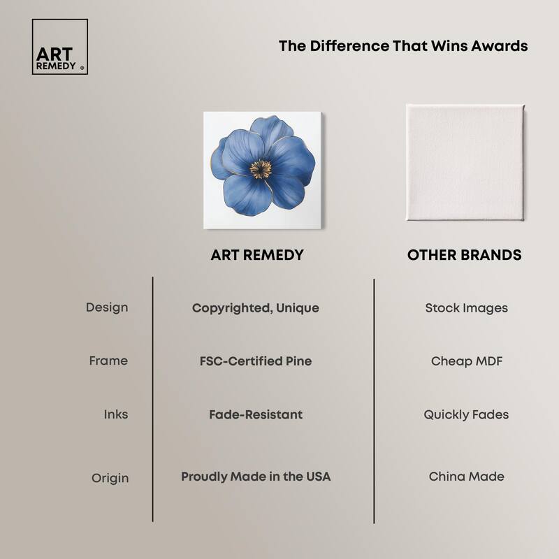 Blue Brilliance II Canvas by Art Remedy, Gallery Wrapped