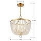 preview thumbnail 3 of 4, Rylee 4 Light Antique Gold Chandelier - 16.5'' W x 17'' H