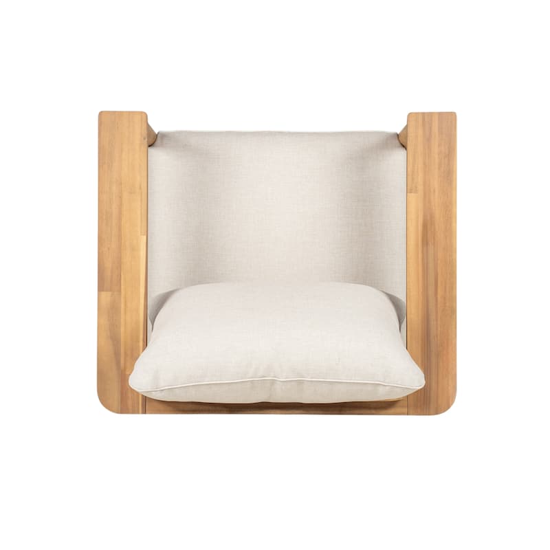 Christopher Knight Home- Cole Acacia Wood Patio Lounge Chair