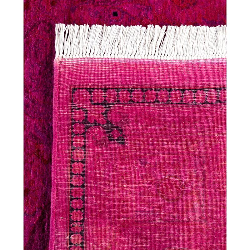 Overdyed One-of-a-Kind Hand-Knotted Area Rug - Pink - 6' 1" x 9' 0"