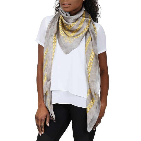 Roberto Cavalli C3S07D080 237 Beige/Gold Chain Shawl - 55-55