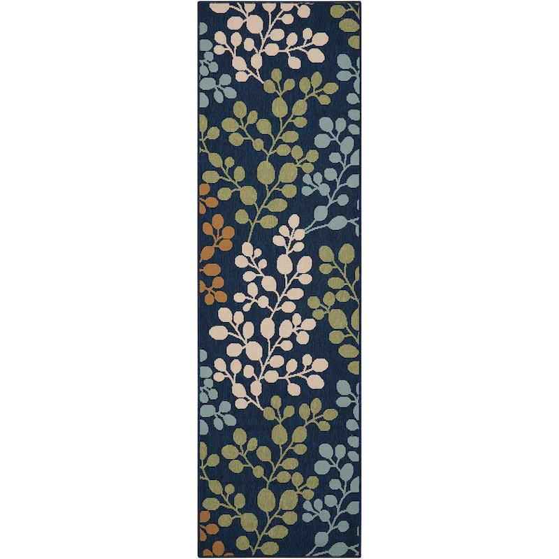 Nourison Caribbean Indoor/Outdoor Modern Floral Area Rug