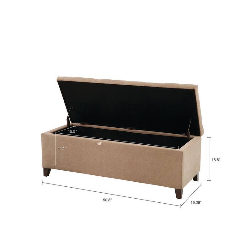 Stylish Mid-Century Modern Upholstered Tufted Storage Bench - Perfect for Versatile Spaces